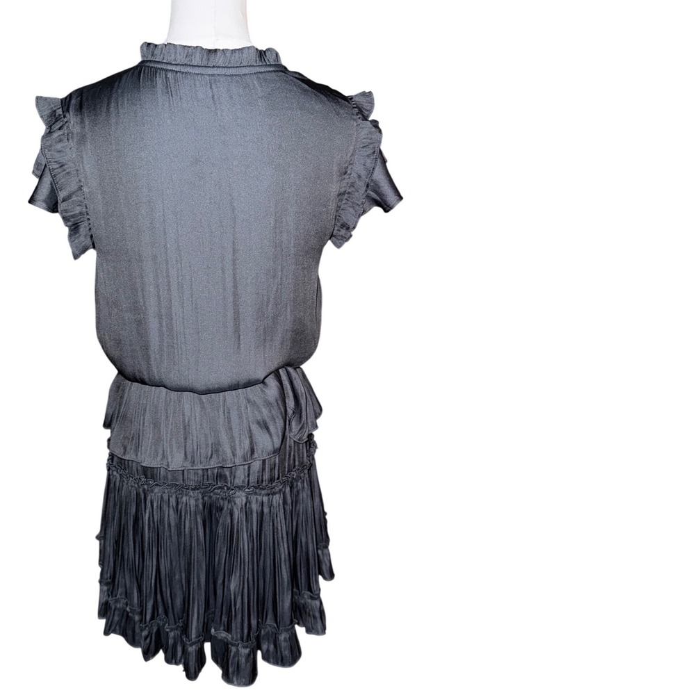 Reset by Jane Still The One Black Ruffled Tiered Mini Dress Small - Picture 7 of 8